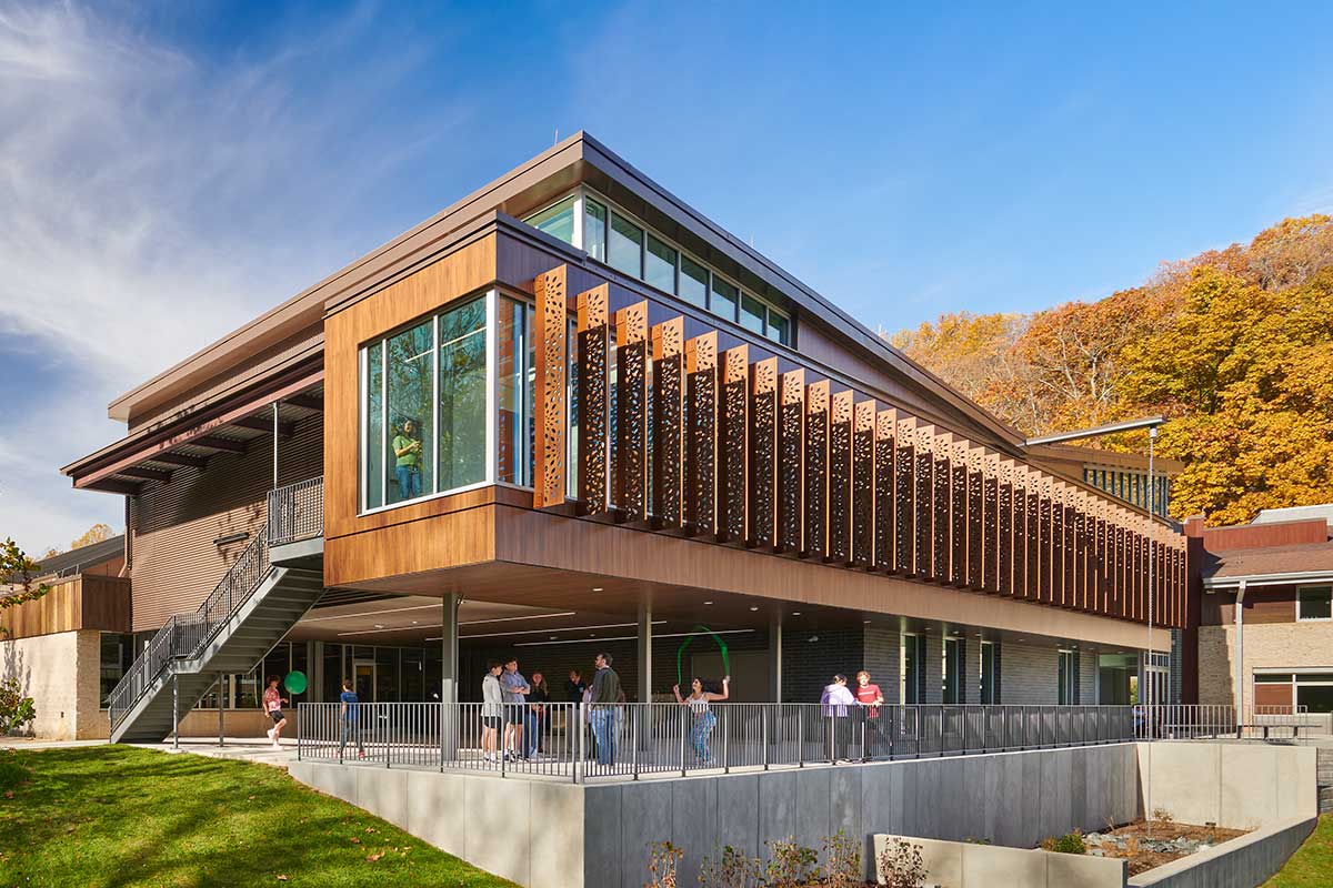 A daytime exterior shot of The Park School